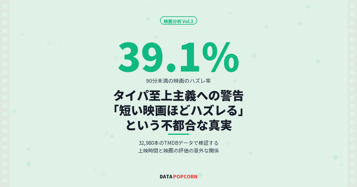 タイパ至上主義への警告 ──「短い映画ほどハズレる」という不都合な真実