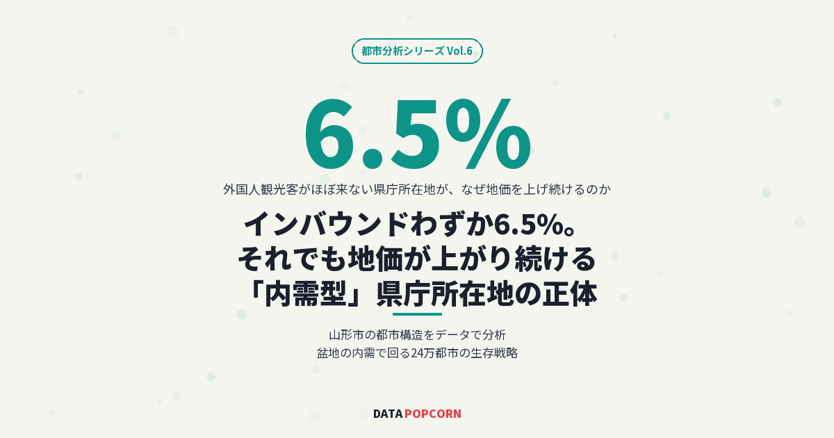 インバウンドわずか6.5%。 それでも地価が上がり続ける 「内需型」県庁所在地の正体